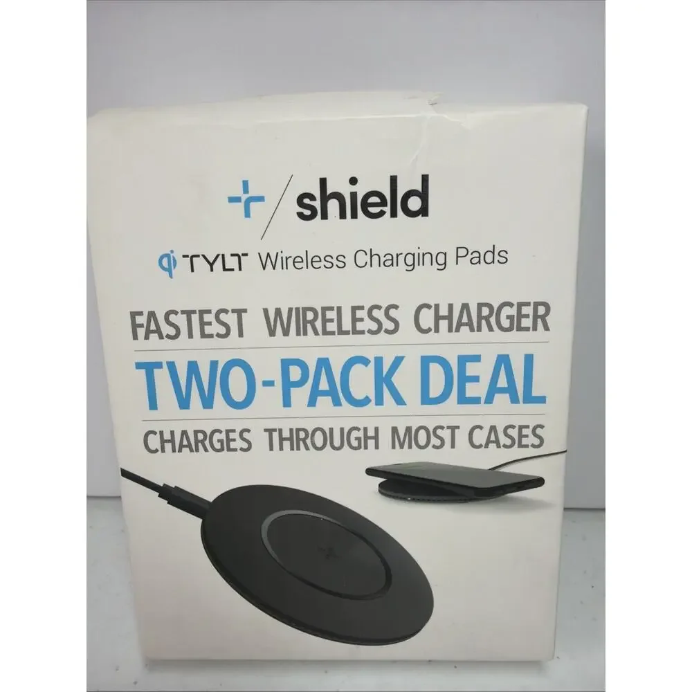 TYLT Shield 10W Slim Fastest TWO Pack Wireless Charging Pads for iPhone Galaxy